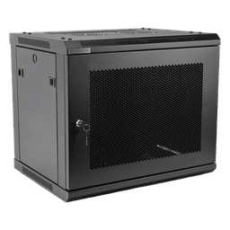 Gabinete de Pared 19in / 9UR / 450mm (17.7in) Profundidad / Puerta Perforada / 60kg Carga