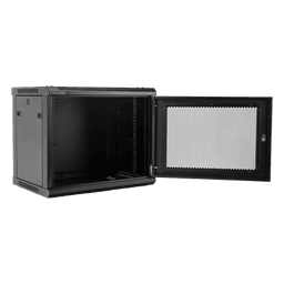 Gabinete de Pared 19in / 9UR / 450mm (17.7in) Profundidad / Puerta Perforada / 60kg Carga