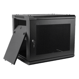 Gabinete de Pared 19in / 9UR / 450mm (17.7in) Profundidad / Puerta Perforada / 60kg Carga