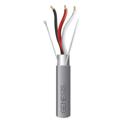 Carrete de 305 Metros (1000 Pies) de Cable / 3 x 16 AWG / Riser / Blindado / Tipo CMR-CL3R-FPLR-FT4 / Color Gris / Aplicaciones de Alarmas de Intrusión/Control de Acceso/ Automatización / Interfonos y Tv Porteros