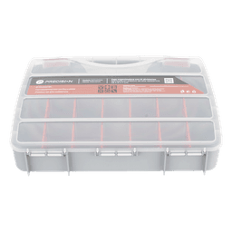 Caja Organizadora / 21 Divisiones Configurables / 38 x 31 x 7 cm (14.96 x 12.2 x 2.76 in) / Plástico de Alta Resistencia
