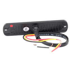 Luz Auxiliar de 6 LED, Rojo, Lente Transparente, SAE