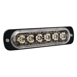 Luz Auxiliar de 6 LED, Azul, Lente Transparente, SAE