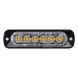 Luz Auxiliar de 6 LED, Azul, Lente Transparente, SAE