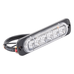 Luz Auxiliar de 6 LED, Azul, Lente Transparente, SAE