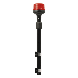 Luz Telescopica para Motocicletas de 8 LED, Rojo, Lente Rojo, SAE