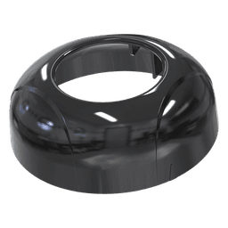 Estrobo Oculto de 12 LED, Rojo/Azul, Lente Transparente, Bisel Negro