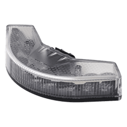 Luz Auxiliar Esquinera de 9 LED, Ambar, Lente Transparente, SAE
