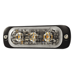 Luz Auxiliar de 3 LED, Azul, Lente Transparente, SAE
