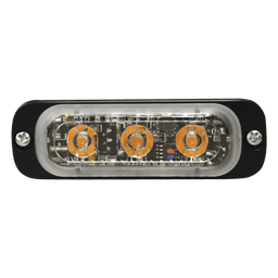 Luz Auxiliar de 3 LED, Azul, Lente Transparente, SAE