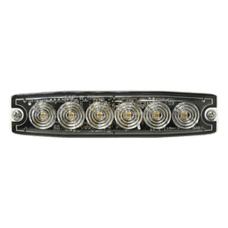 Luz Auxiliar de 6 LED, Ambar, lente Transparente, SAE
