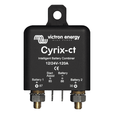 Combinador Inteligente de Baterías / 12/24 V Autorregulado / 120 A / Protección Térmica / StartAssist / Pernos M6 13 mm