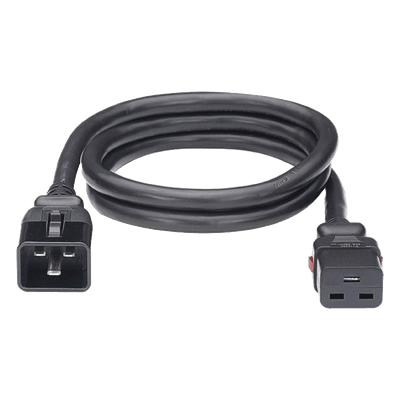 Cable de Alimentación / IEC C20 a C19 / Bloqueo Dual / 15 AWG / 16A 250V / 60 cm (2 pies) / Paquete 10 pzas