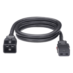 Cable de Alimentación / IEC C20 a C19 / Bloqueo Dual / 15 AWG / 16A 250V / 60 cm (2 pies) / Paquete 10 pzas