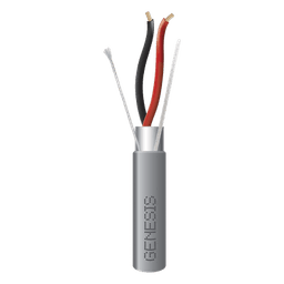 Bobina de 305 Metros (1000 Pies) / Cable 2 x 18 AWG / Color Gris / Blindado / Riser / Aplicaciones de Audio Control de Acceso y Automatización