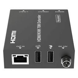 Extensor HDMI con KVM / 4K2K@60Hz / 4:4:4 / 18 Gbps / 70 m (229.7 ft) / HDR / PoC Bidireccional / USB 1.1 / Audio 3.5mm