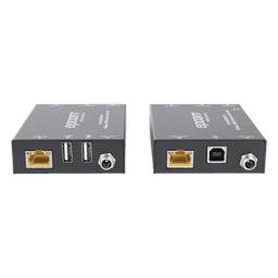 Extensor HDMI con KVM / 4K2K@60Hz / 4:4:4 / 18 Gbps / 70 m (229.7 ft) / HDR / PoC Bidireccional / USB 1.1 / Audio 3.5mm