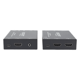 Extensor HDMI con KVM / 4K2K@60Hz / 4:4:4 / 18 Gbps / 70 m (229.7 ft) / HDR / PoC Bidireccional / USB 1.1 / Audio 3.5mm