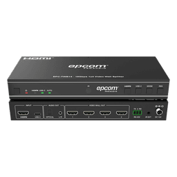 Controlador de Videowall / 1x4 HDMI / 4K@60Hz / 18 Gbps / 8 Modos de Visualización / Audio Óptico y Analógico / USB-C / RS-232 e IR
