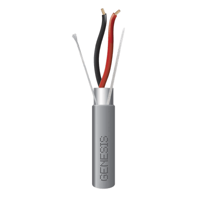 Bobina de 305 Metros (1000 Pies) / Cable 2 x 22 AWG / Color Gris / Blindado / Riser / Aplicaciones de Audio Control de Acceso y Automatización