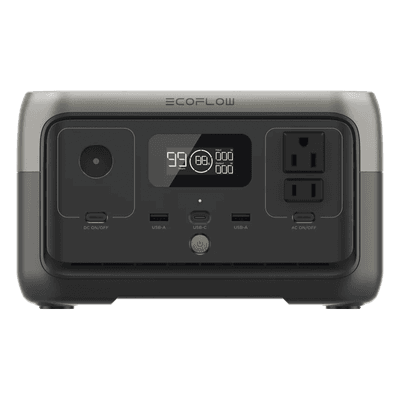 Estación de Energía Portátil / 256 Wh / 2 AC 300 W (Pico 600 W) / Carga Rápida 60 min / Solar 110 W / Wi-Fi y Bluetooth