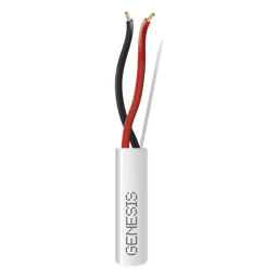 Bobina de 305 Metros (1000 Pies) de Cable / 2 x 16 AWG / Riser / Tipo CMR-CL3R / Color Blanco / Para Aplicaciones de Alarmas de Intrusión, Control de Acceso, Automatización, Interfonos y TV Porteros