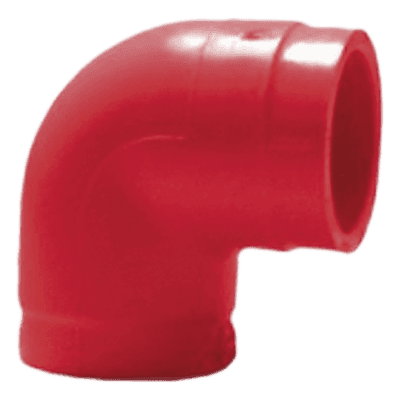 Codo de 90° para Tubería de Aspiración / CPVC Resistente al Fuego / Diámetro ¾ Pulgada / Paquete 10 Piezas / Certificación UL / NFPA / Leyenda Impresa Permanente