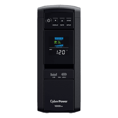 UPS de Torre / 1000 VA / 600 W / Onda Senoidal Pura / Línea Interactiva / 10 Tomas NEMA 5-15R / AVR / LCD Multifunción