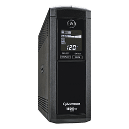 UPS Línea Interactiva / 1500 VA / 900 W / 12 Tomas NEMA 5-15R / 6 con Respaldo / Pantalla LCD / AVR / Supresión 1500 J