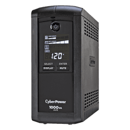 UPS de 1000 VA / 600 W / Topología Línea Interactiva / 9 Tomas NEMA 5-15R / AVR / Pantalla LCD / Supresión 1080 J