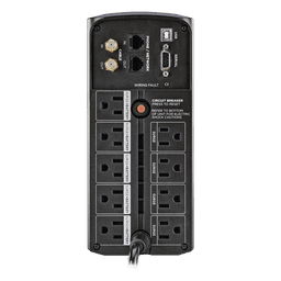 UPS de 1000 VA / 600 W / Topología Línea Interactiva / 9 Tomas NEMA 5-15R / AVR / Pantalla LCD / Supresión 1080 J