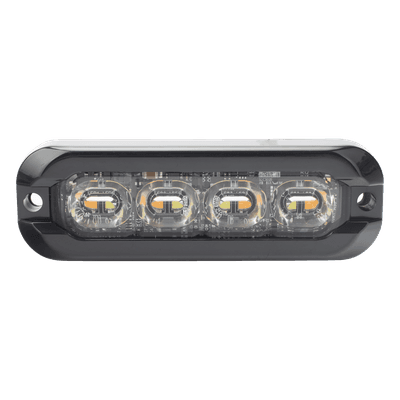 Luz de Advertencia Direccional Flexible / 8 LED Dual Color / Montaje Curvo 120° / 69 Patrones de Destello / IP69K / 12-24 V