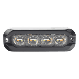 Luz de Advertencia Direccional Flexible / 8 LED Dual Color / Montaje Curvo 120° / 69 Patrones de Destello / IP69K / 12-24 V
