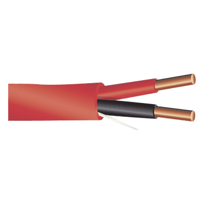 Alambre de Alarma contra Incendios - Bobina de 305 Metros (1000 Pies): 2 x 14 AWG, Rojo, Tipo FPLR, (UL) FT4, Ideal para Sistemas de Detección y Evacuación de Incendios