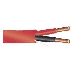 Alambre de Alarma contra Incendios - Bobina de 305 Metros (1000 Pies): 2 x 14 AWG, Rojo, Tipo FPLR, (UL) FT4, Ideal para Sistemas de Detección y Evacuación de Incendios