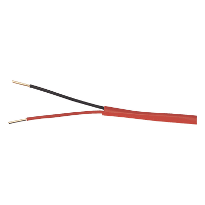 Alambre de Alarma contra Incendios - Bobina de 305 Metros (1000 Pies): 2 x 16 AWG, Rojo, Tipo FPLR, (UL) FT4, Ideal para Sistemas de Detección y Evacuación de Incendios