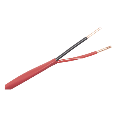 Alambre de Alarma contra Incendios - Bobina de 305 Metros (1000 Pies): 2 x 18 AWG, Rojo, Tipo FPLR, (UL) FT4, Ideal para Sistemas de Detección y Evacuación de Incendios