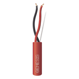 Carrete de Cable de 305 Metros (1000 Pies) / 2 x 14 AWG / Plenum / Tipo FPLP-CL3P / Color Rojo / Para Aplicaciones en Paneles de Detección de Incendio y Sistemas de Evacuación