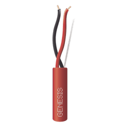 Carrete de 305 Metros (1000 Pies) de Alambre / 2 x 18 AWG / Plenum / Tipo FPLP-CL3P, FT6 / Color Rojo / Plenum / Para Aplicaciones en Sistemas de Detección de Incendio y Sistemas de Evacuación