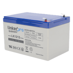 Batería de respaldo 12 V |  12 Ah |  AGM | Especial para Seguridad Electrónica | UPS | Sistemas de Emergencia | Vida útil 5 años | Terminales F1  + Adaptador F2
