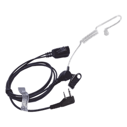 Micrófono-Audífono / Tubo Acústico Transparente / Conector 2 Pines / PTT de Solapa / Cable Kevlar / Compatible ICOM