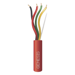 Carrete de 305 Metros (1000 Pies) de Alambre / 4 x 14 AWG / Riser / Tipo FPLR-CL3R / Resistente al Fuego / Color Rojo / Para Sistemas Contra Incendio o Sistemas de Evacuación