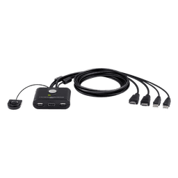 Switch KVM / 2 Puertos / HDMI FHD / USB / Cable 1.2 m (3.9 ft) / 1920x1080 @ 60Hz / HDCP 1.4