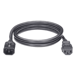 Cable de Alimentación con Bloqueo de Seguridad / IEC C14 a IEC C13 / 1.2 m (3.9 ft) / Doble W-Lock / Negro