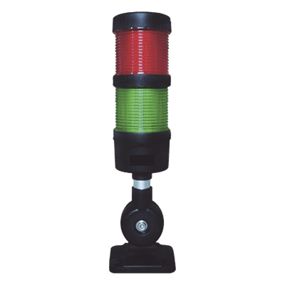Torre LED indicadora / 2 niveles / Rojo-Verde / Buzzer 85 dB / 24 VCD / 60 mm / IP53