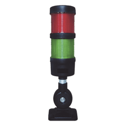Torre LED indicadora / 2 niveles / Rojo-Verde / Buzzer 85 dB / 24 VCD / 60 mm / IP53