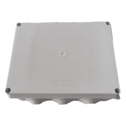 Caja de Derivación-Conexión para Exterior IP65 con 10 Entradas / 200 x 155 x 80 mm / Sellado Seguro con Empaque + 4 Tornillos / Resiste Agua, Polvo y Sol Directo