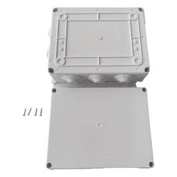 Caja de Derivación-Conexión para Exterior IP65 con 10 Entradas / 200 x 155 x 80 mm / Sellado Seguro con Empaque + 4 Tornillos / Resiste Agua, Polvo y Sol Directo