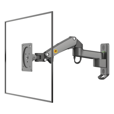 Soporte de Pared para Monitor / 17" a 35" / Carga 12 Kg (26.4 lbs) / VESA 75x75 y 100x100 / Inclinación -30° a +85° / Rotación 360° / Acero