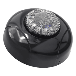 Estrobo Oculto de 12 LED, Brida negra, 12 Vcd, Clara, Lente transparente